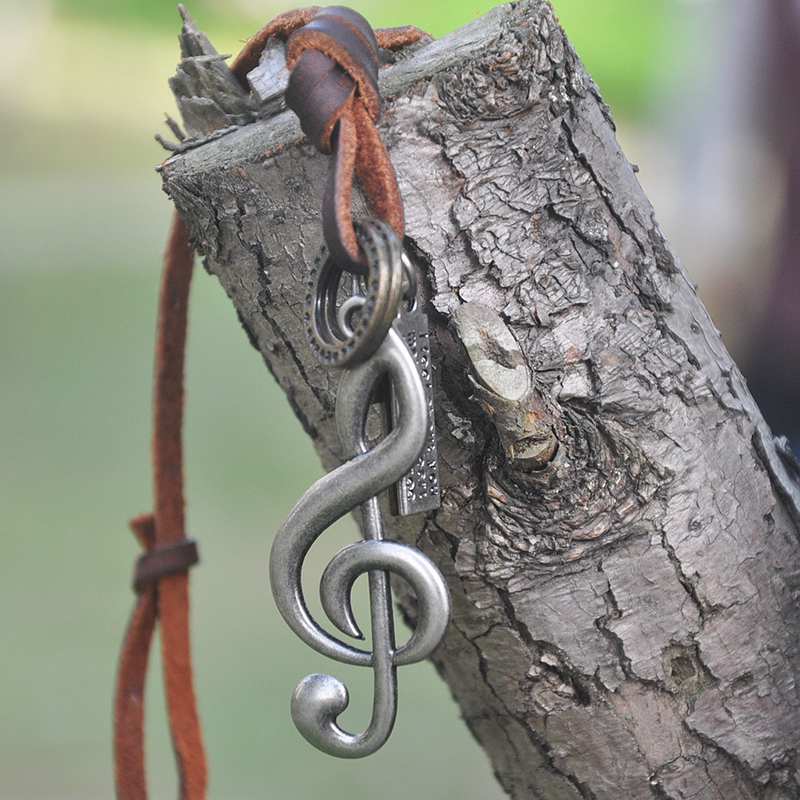 Vintage Music Note Pendant Necklace