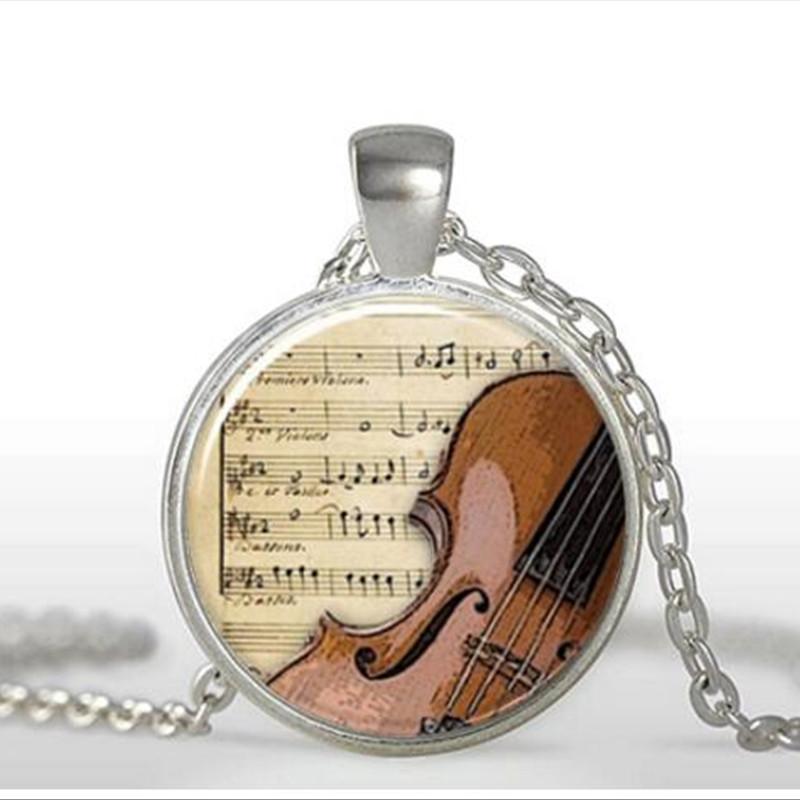 Violin Glass Necklace - Artistic Pod