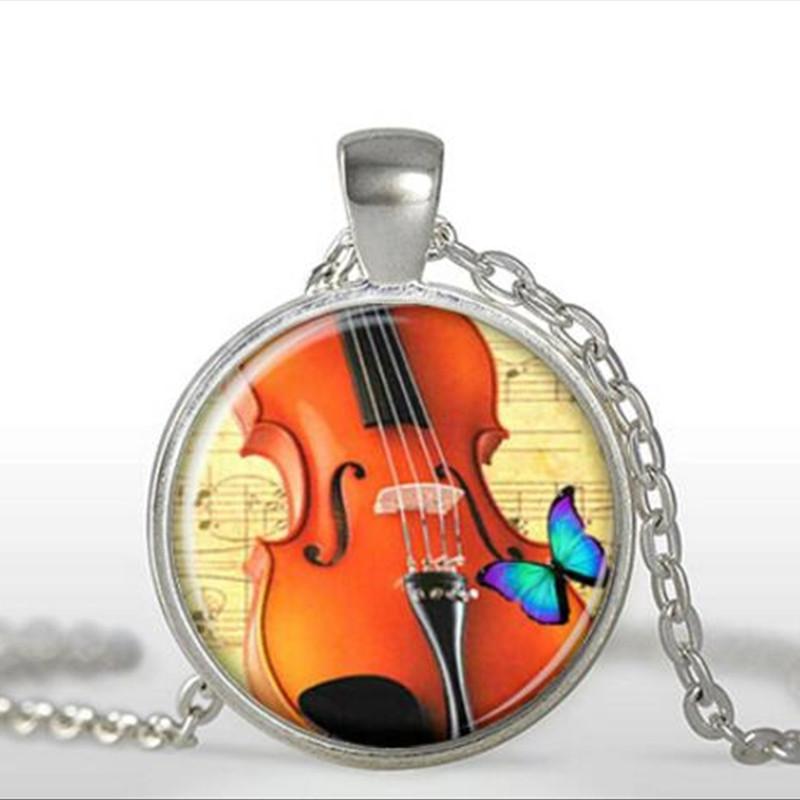 Violin Glass Necklace - Artistic Pod