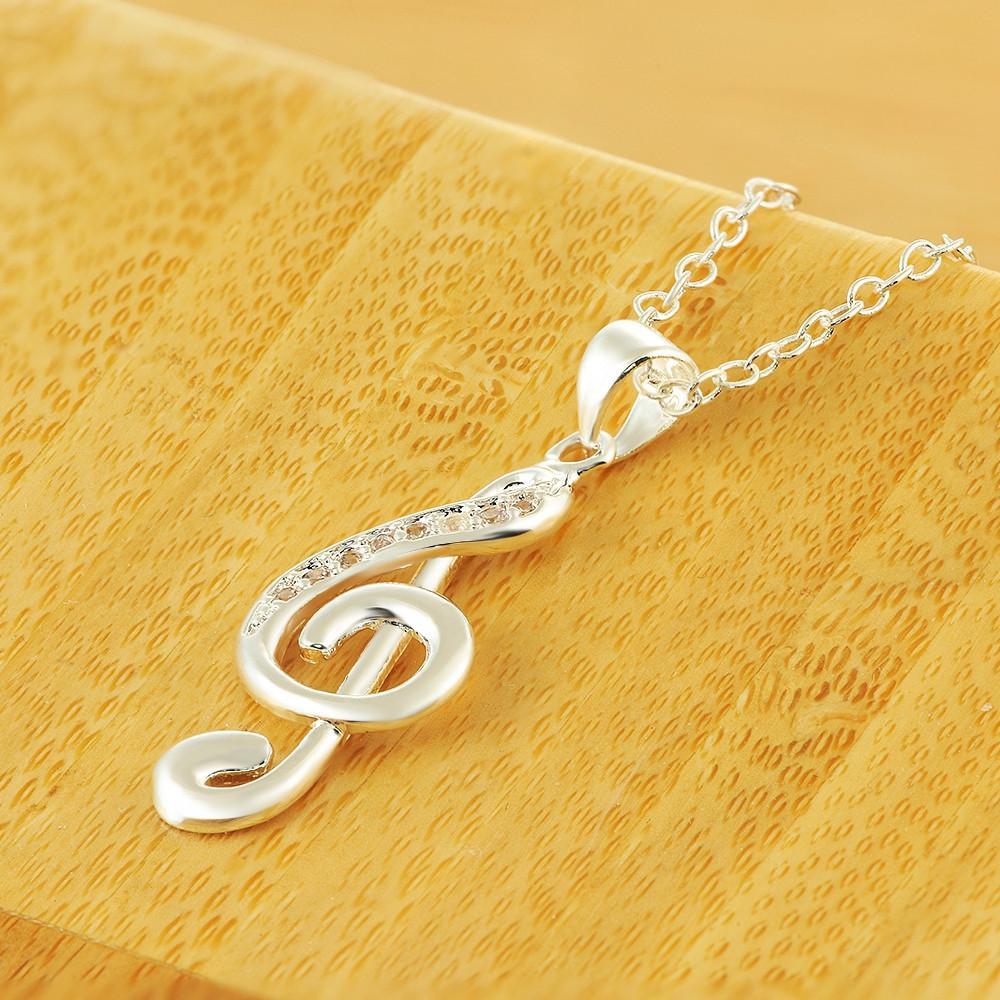 Silver Music Note Necklace - Artistic Pod