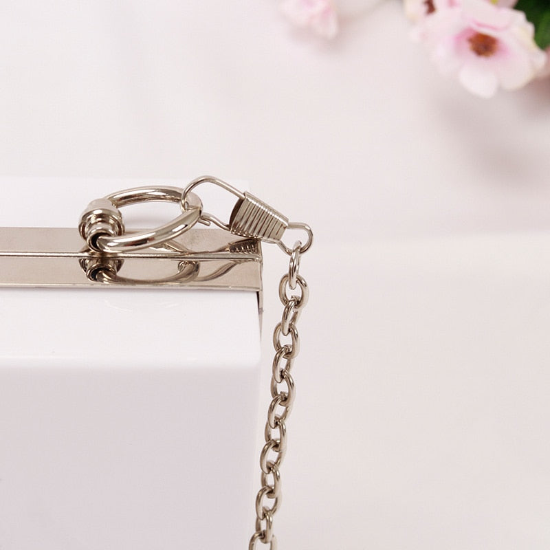 Music Notes White Handbag