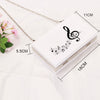 Music Notes White Handbag