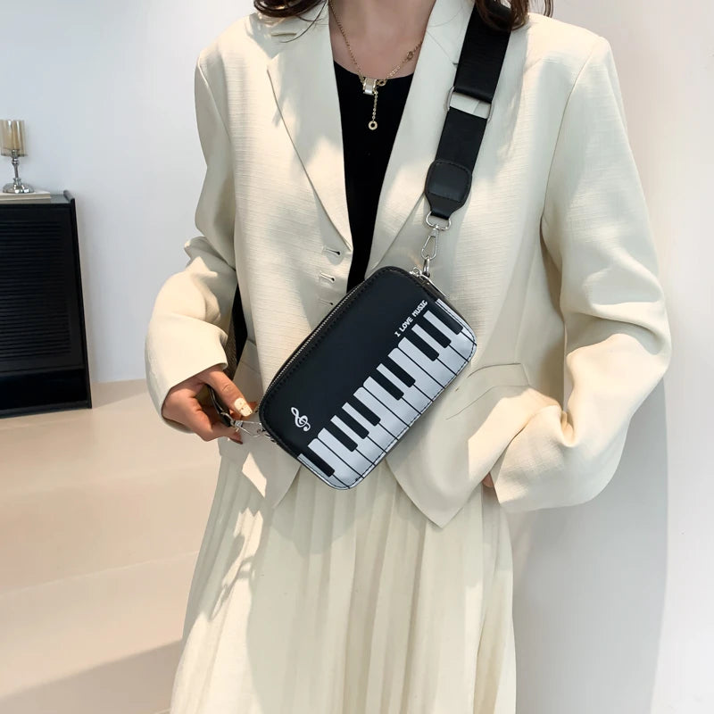 Love Music & Piano Small Crossbody Bag