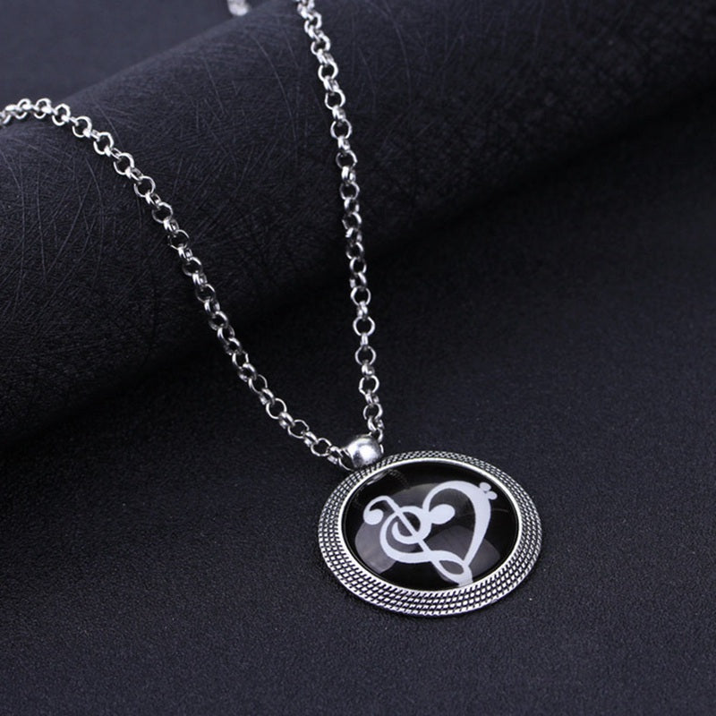 Musical Note Heart Necklace