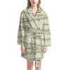 Musical Notes Women Bathrobe