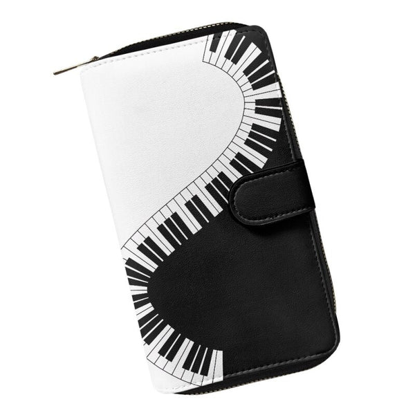 Music Note Flap Long Wallet - Artistic Pod