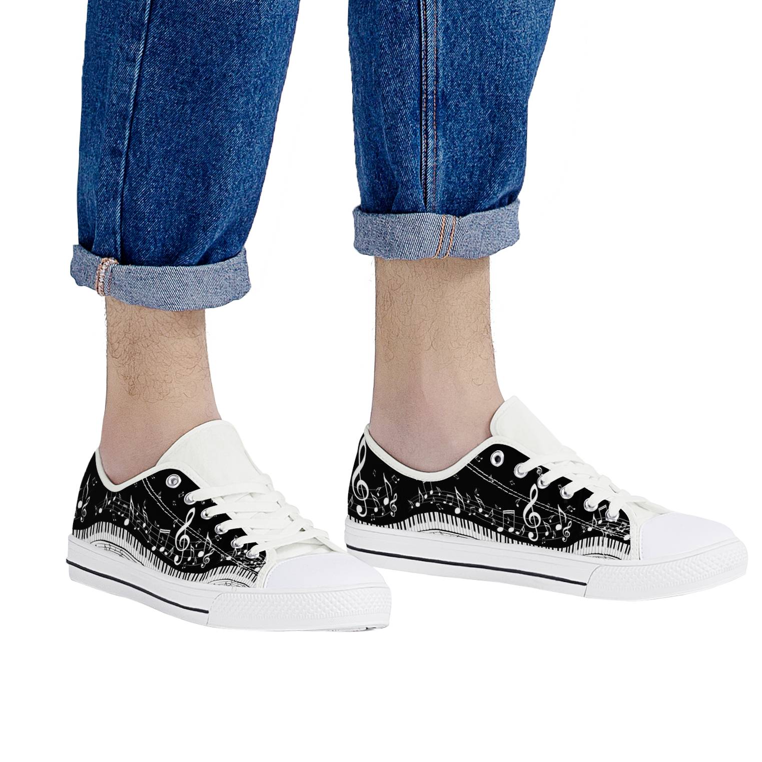 Piano Music Notes Canvas Shoes