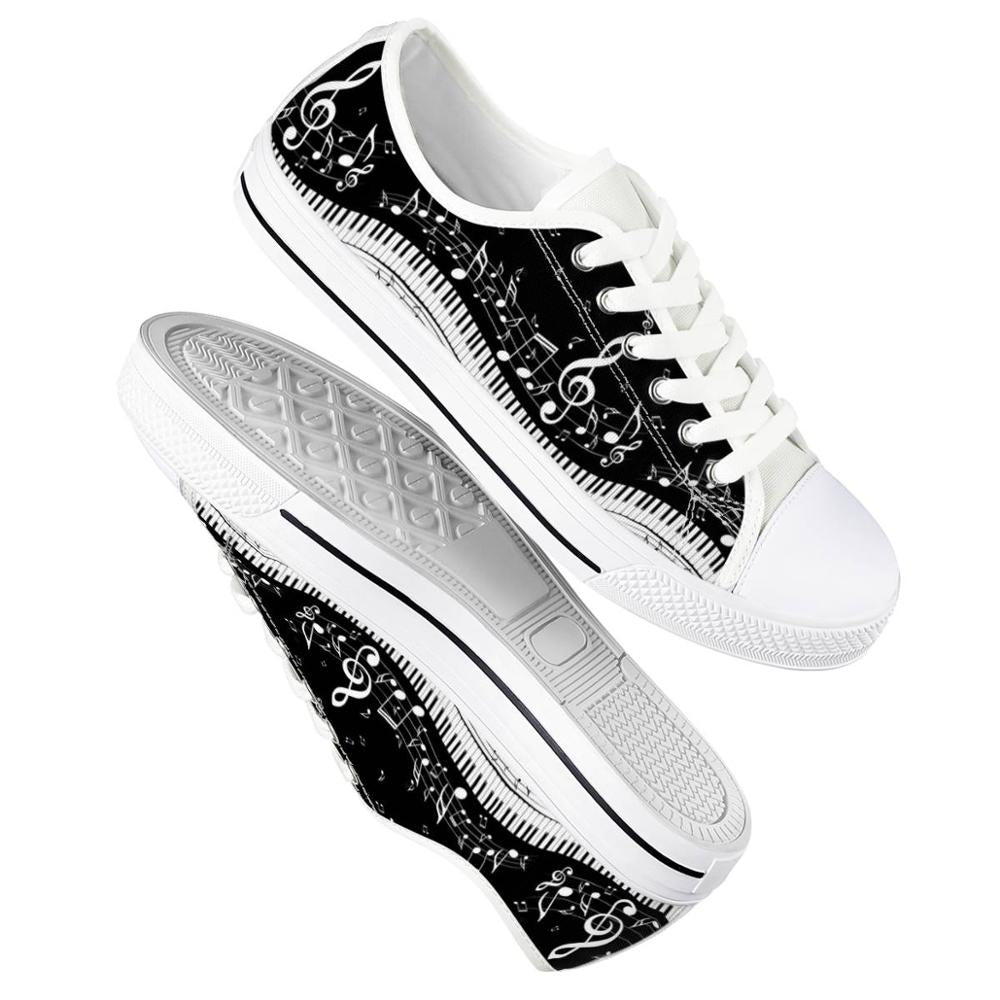 Piano Music Notes Canvas Shoes