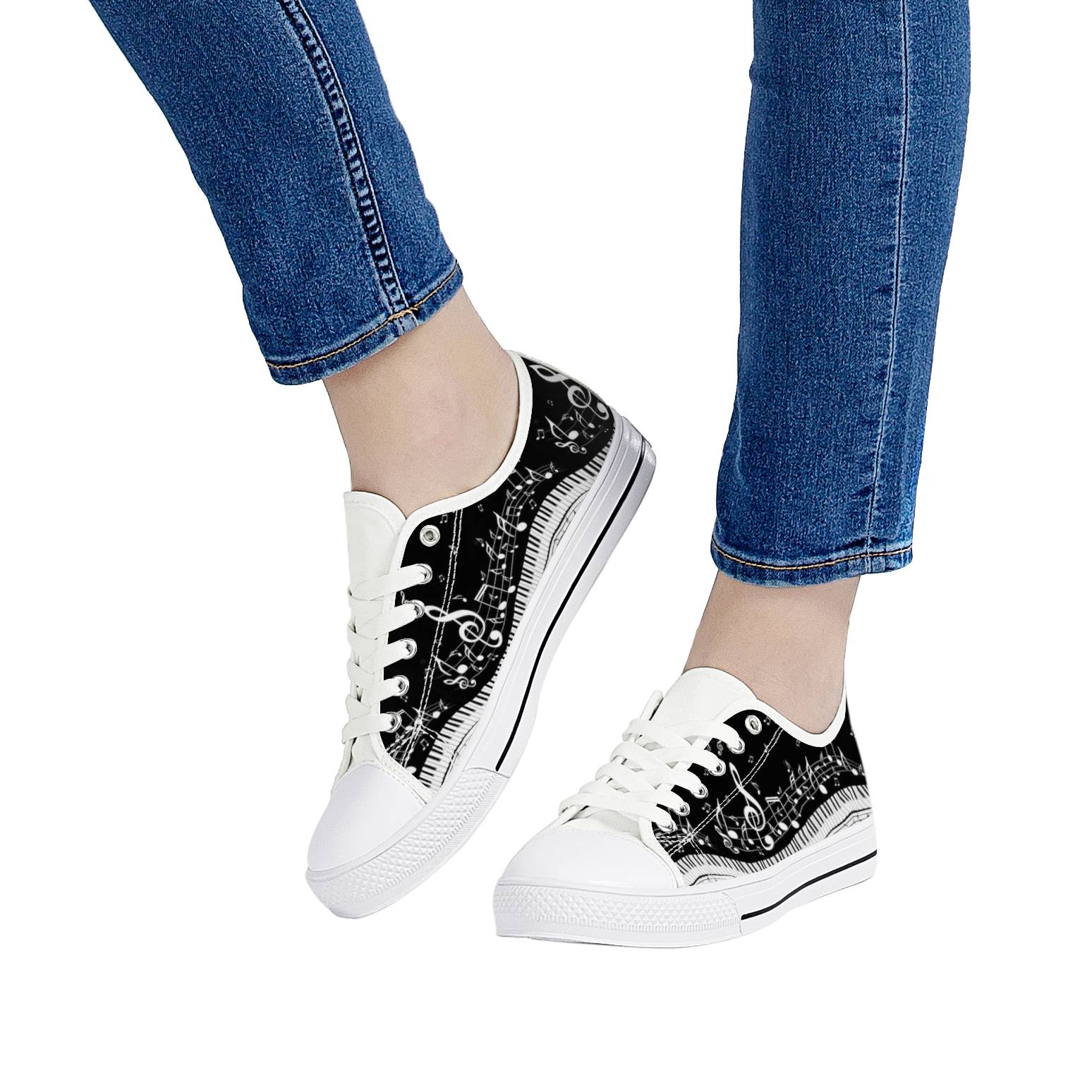 Piano Music Notes Canvas Shoes