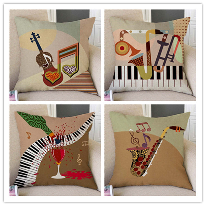 Musical Instruments Home Decor Pillow Case