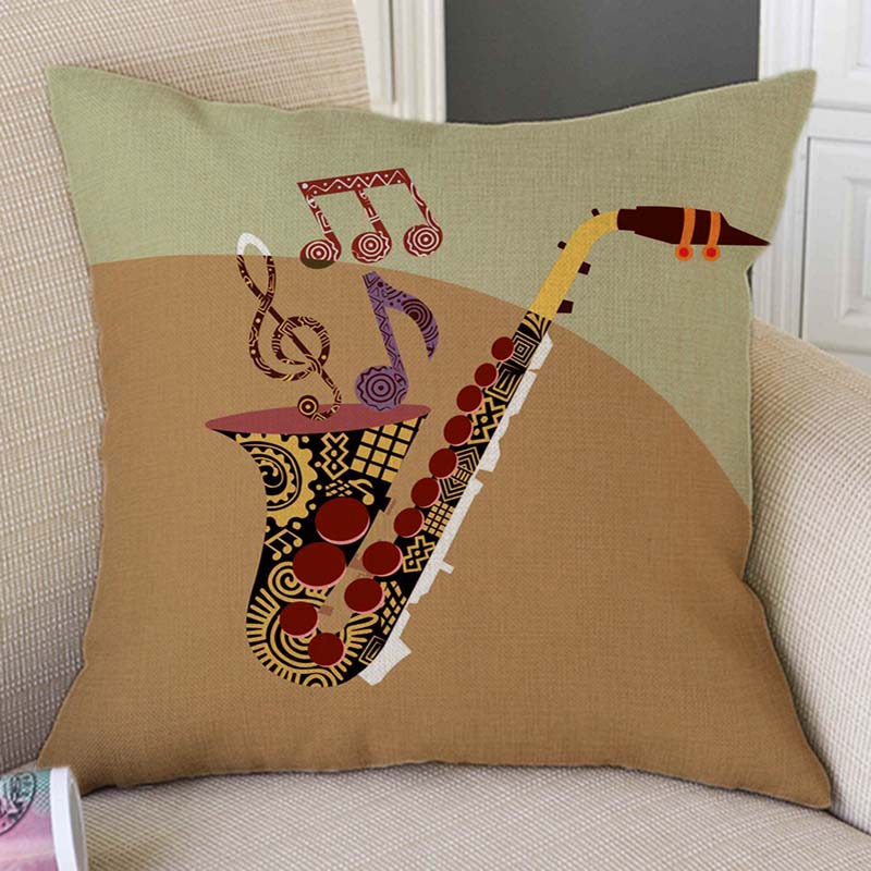 Musical Instruments Home Decor Pillow Case