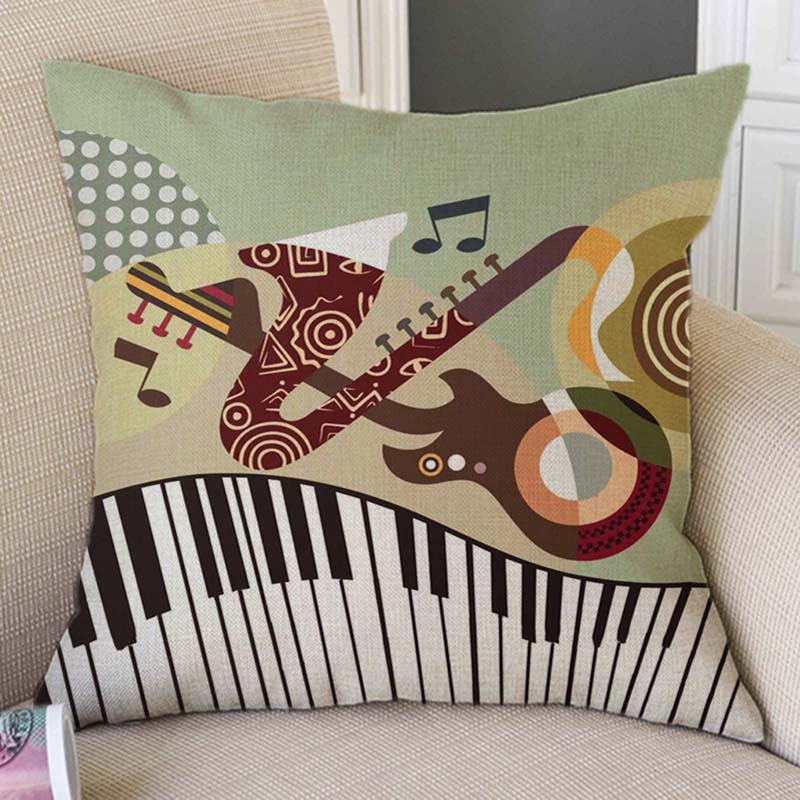 Musical Instruments Home Decor Pillow Case