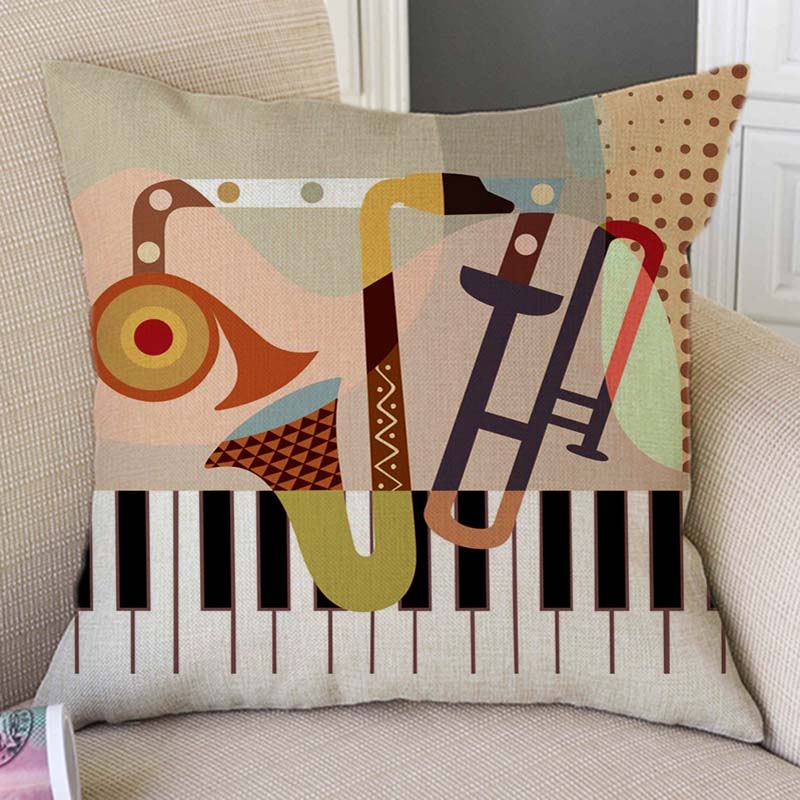 Musical Instruments Home Decor Pillow Case