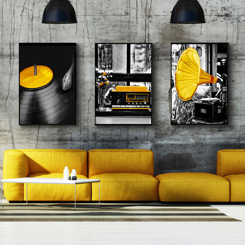 Yellow Music Creative Wall Art