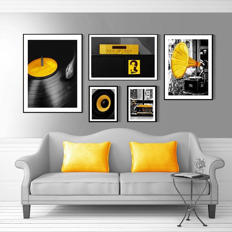 Yellow Music Creative Wall Art