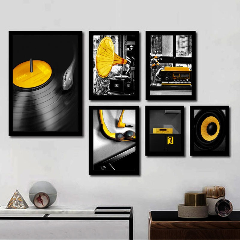 Yellow Music Creative Wall Art