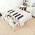 Piano Key White Table Cloth