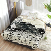 Music Notes B&W Blanket