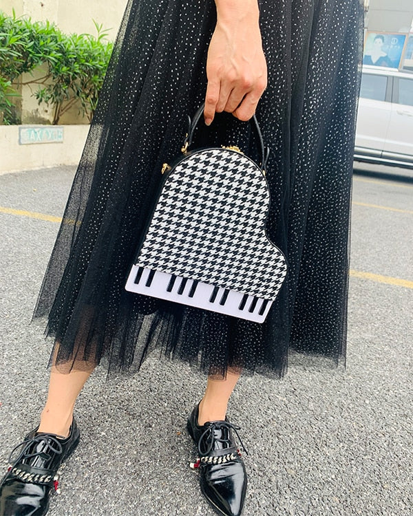 Piano Style Cross-body Bag