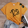 Music Notes Heart Love Graphic T-shirt - Yellow / XS - { shop_name }} - Review
