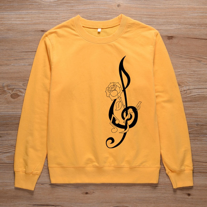 Rose Treble Clef Sweatshirt