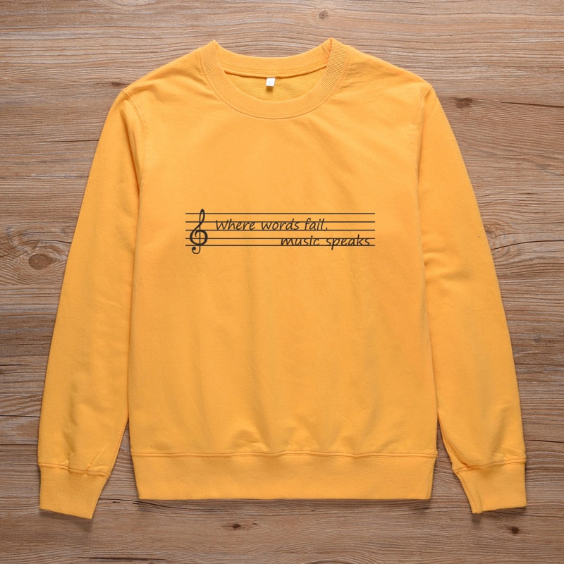Treble Clef Music Quote Sweatshirt