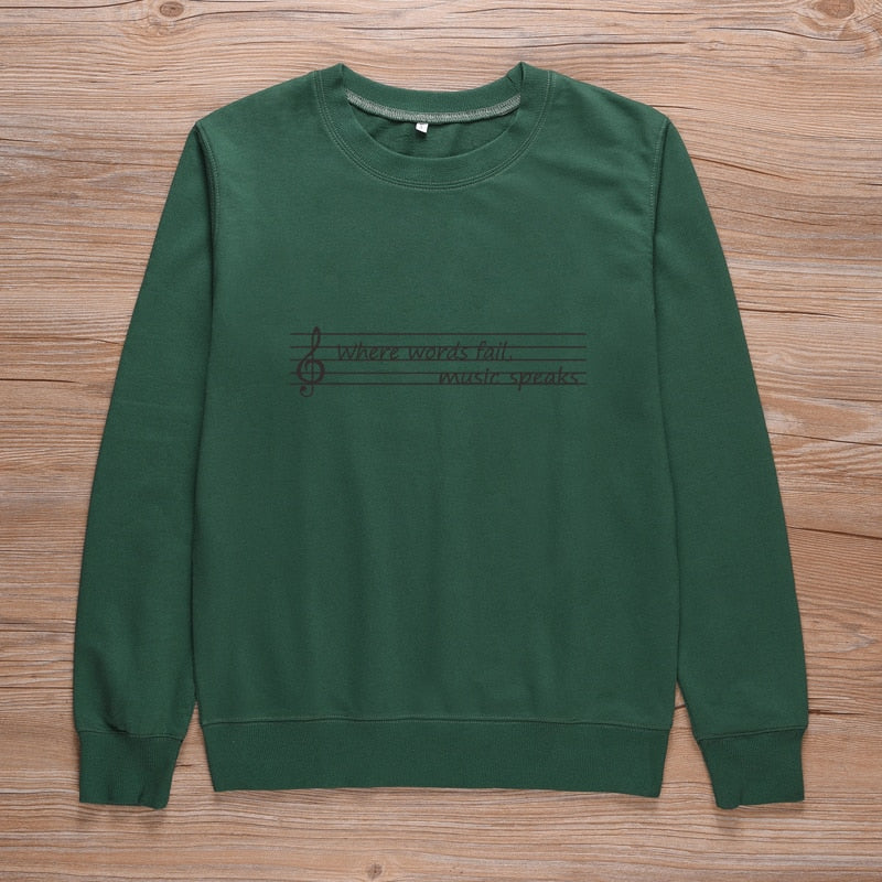 Treble Clef Music Quote Sweatshirt