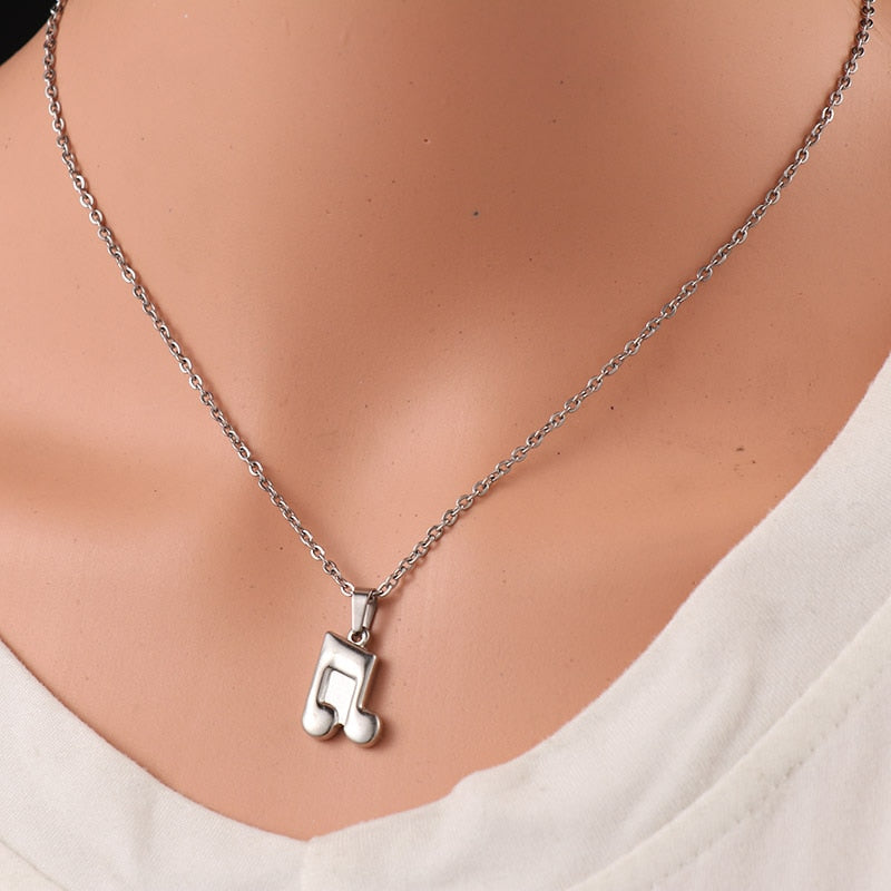 Music Eighth Note Necklace