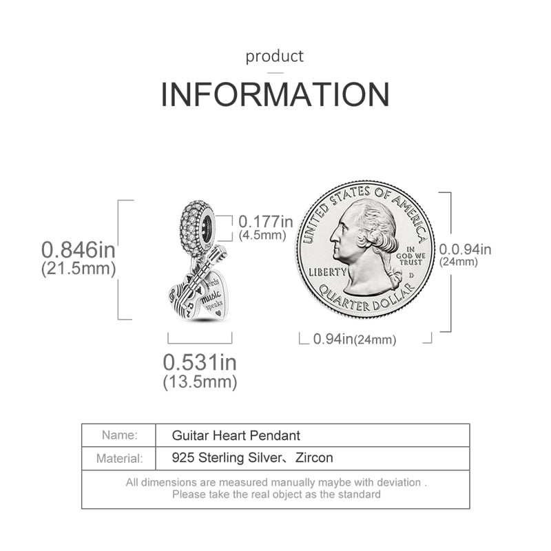 Guitar Microphone Dangle Charm