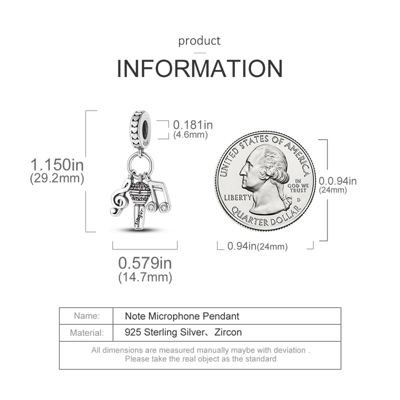 Guitar Microphone Dangle Charm