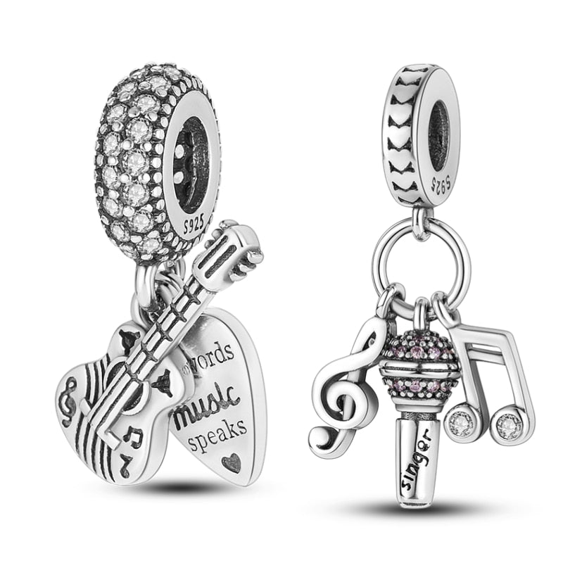 Guitar Microphone Dangle Charm