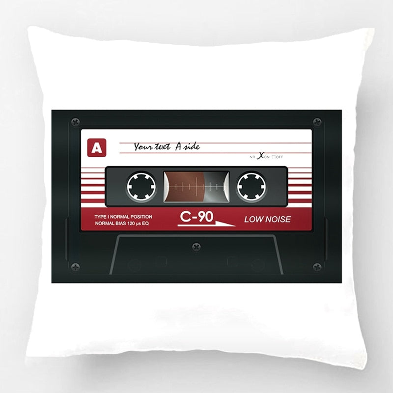 Personalized Music Cassette Tape Pillowcase