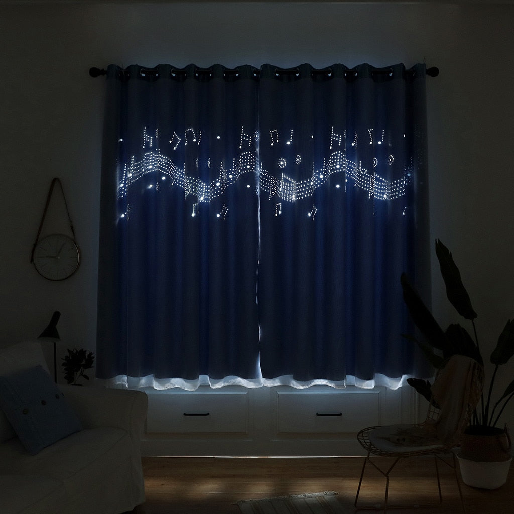 Music Notes Window Curtain