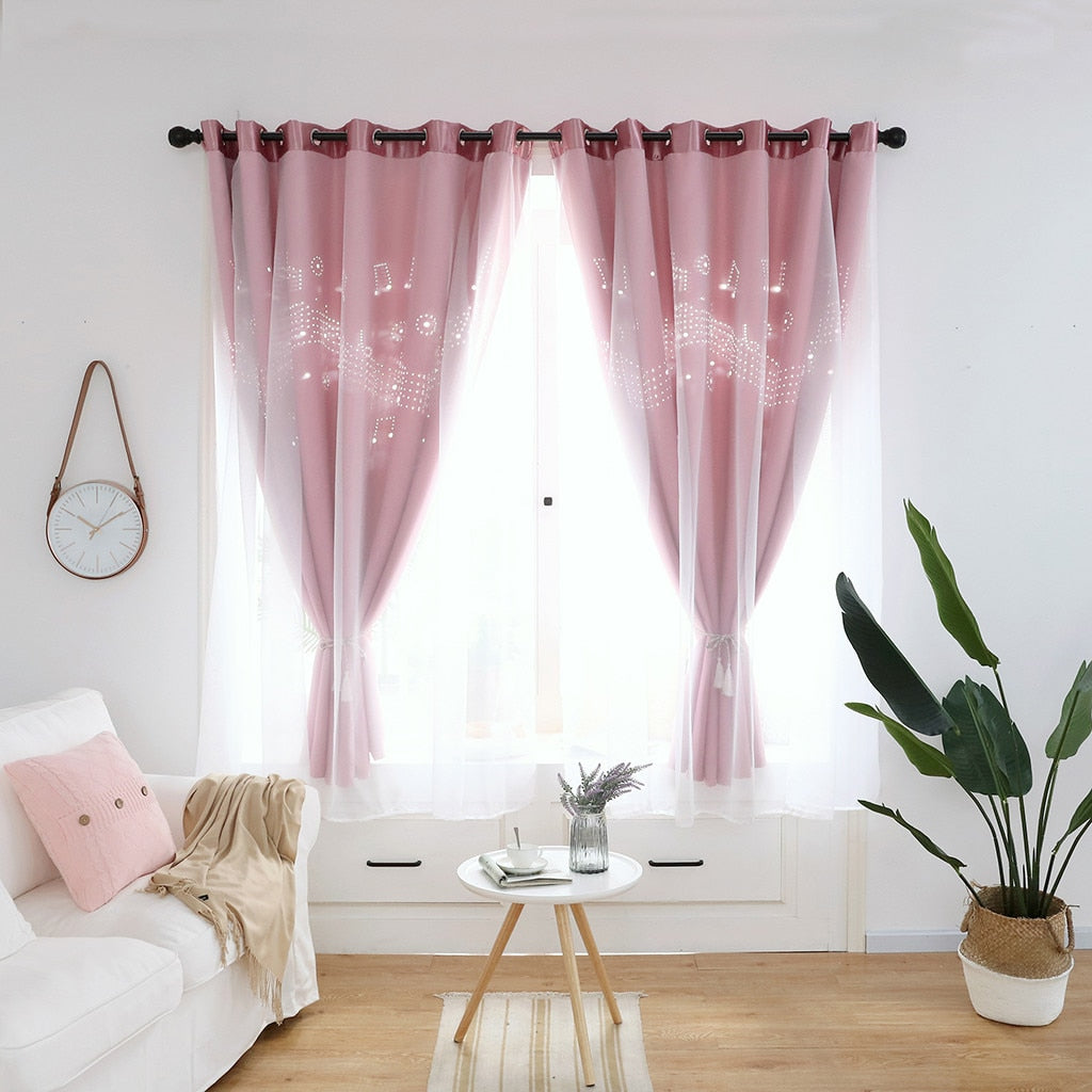 Music Notes Window Curtain
