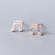 Zircon Music Notes Stud Earrings