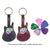 Guitar Leather Keychain Pick Holder