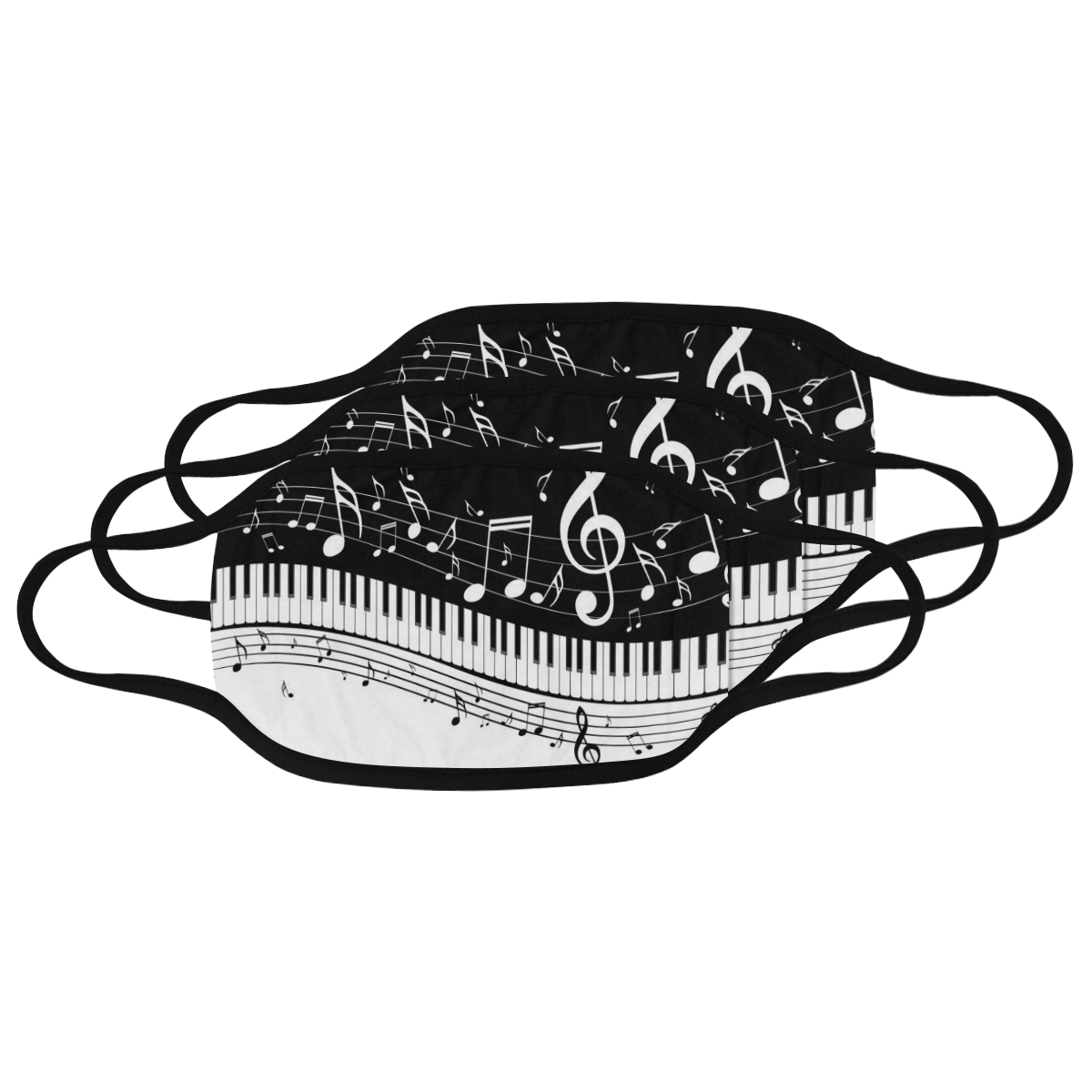 Piano and Music Notes Mask