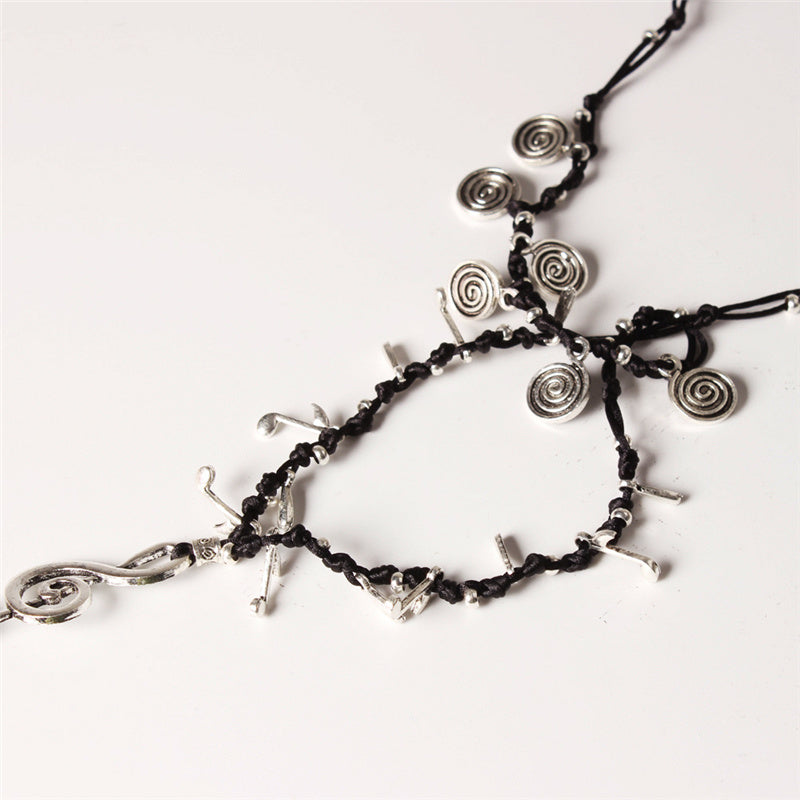 Treble Clef Handmade Anklet