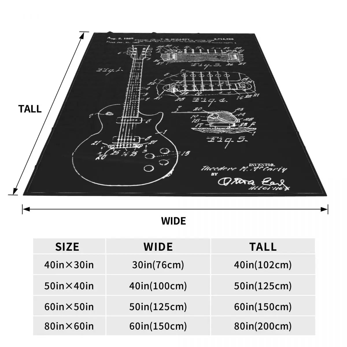 Electric Guitar Structure Blanket
