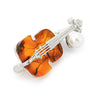 Elegant Violin Brooch