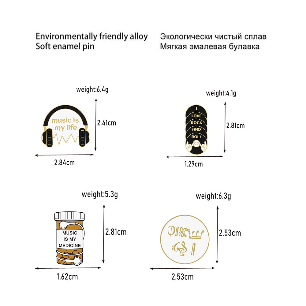 Music Lovers Brooch Pin