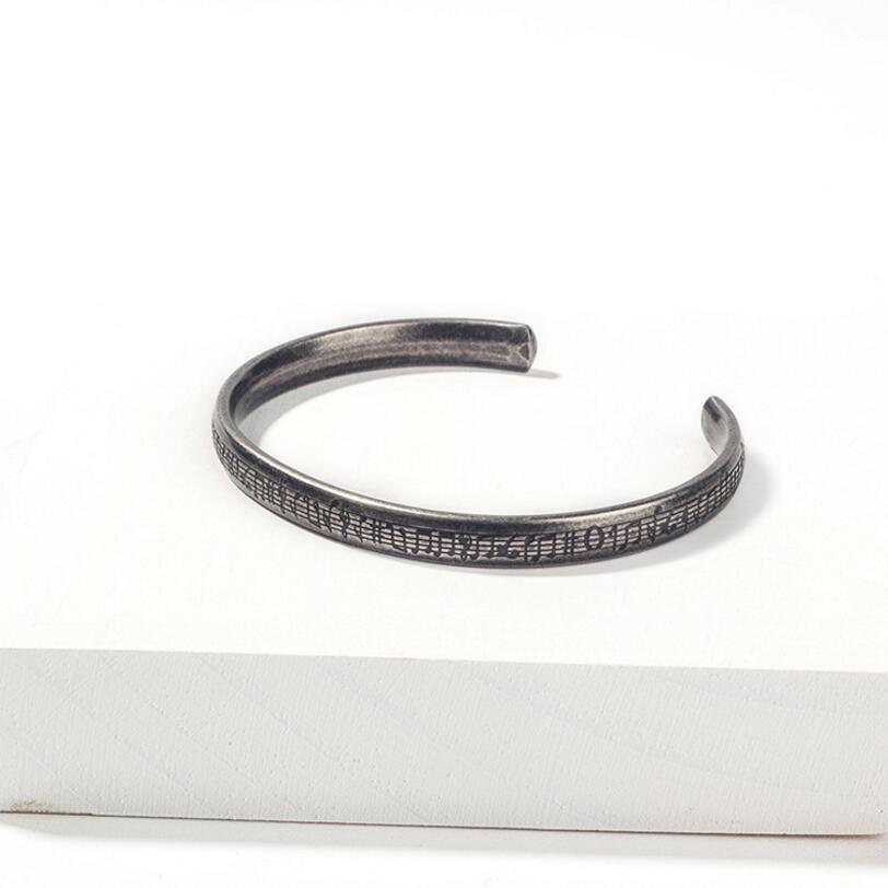 Retro Bronze Music Notes Bangle