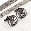 Round Music Notes Cufflinks