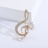 Sparkling Music Treble Clef Brooch