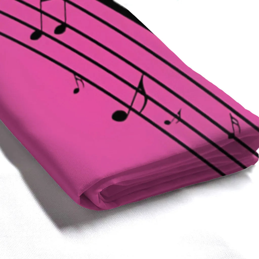 Pink Piano & Music Shower Curtain