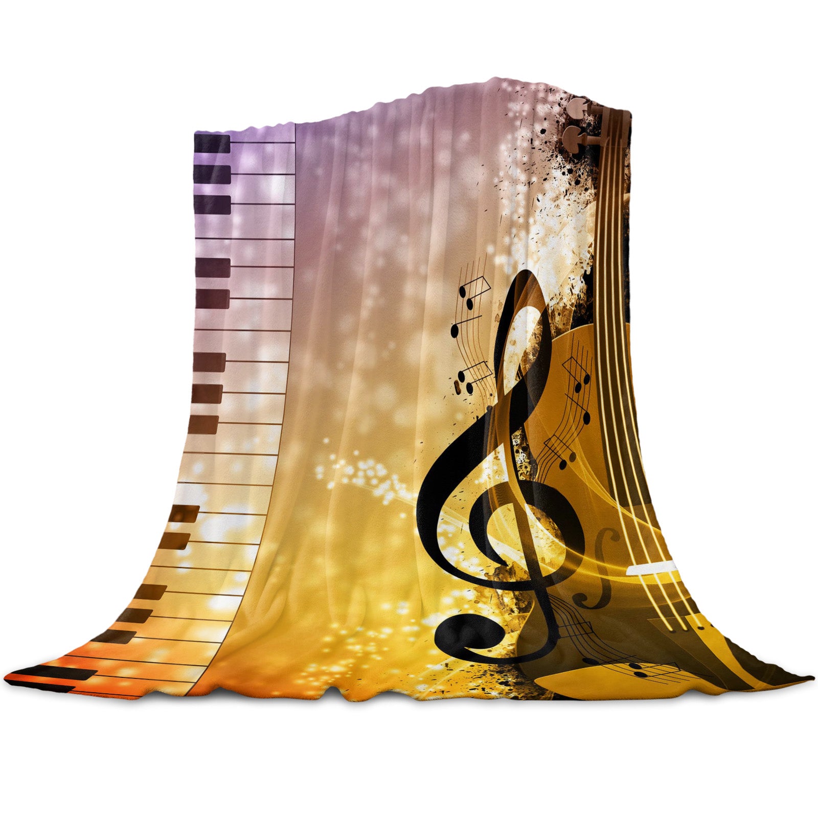 Piano/Cello Music Notes Blanket