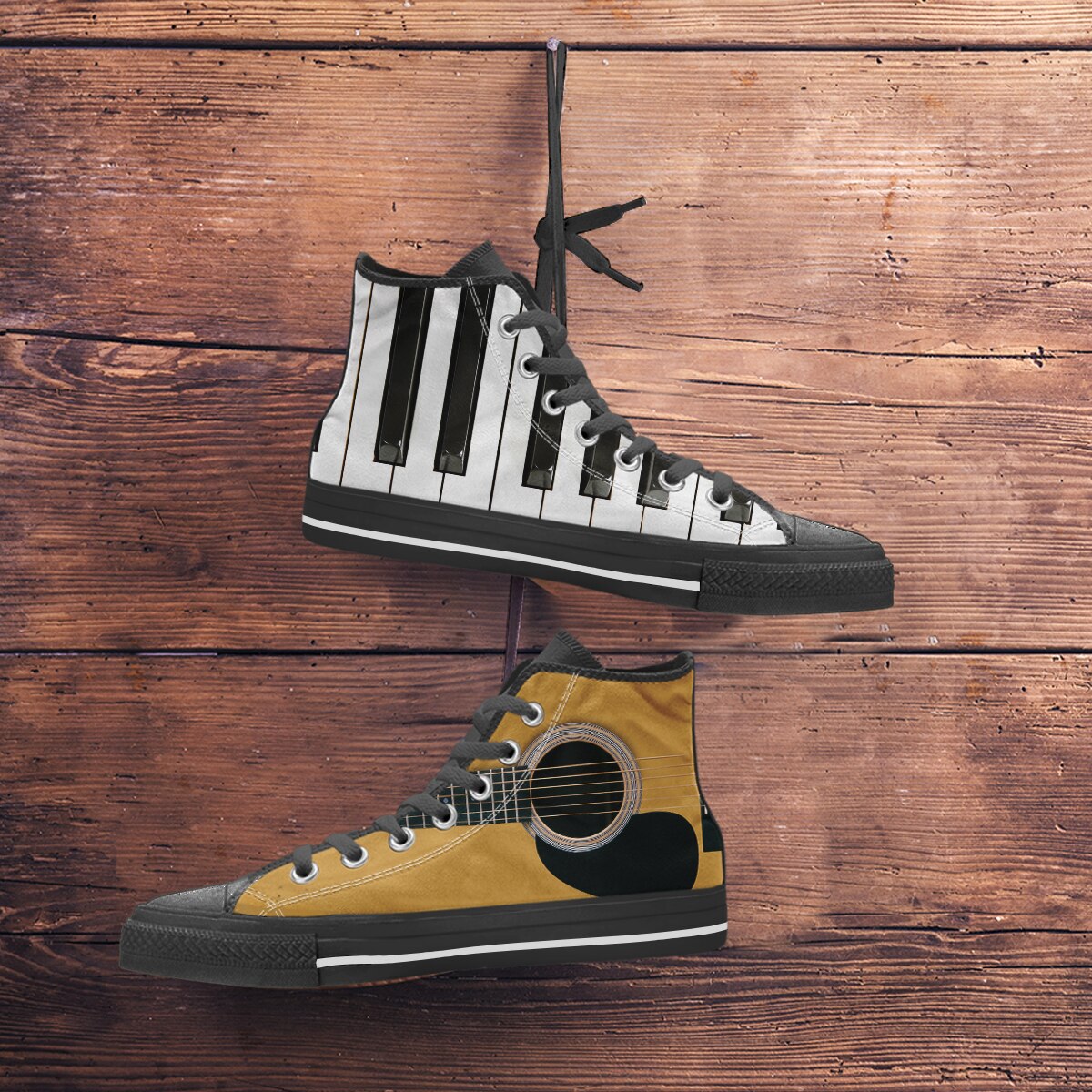 Piano Guitar Canvas Sneakers