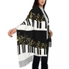 Piano Key Music Note Shawl