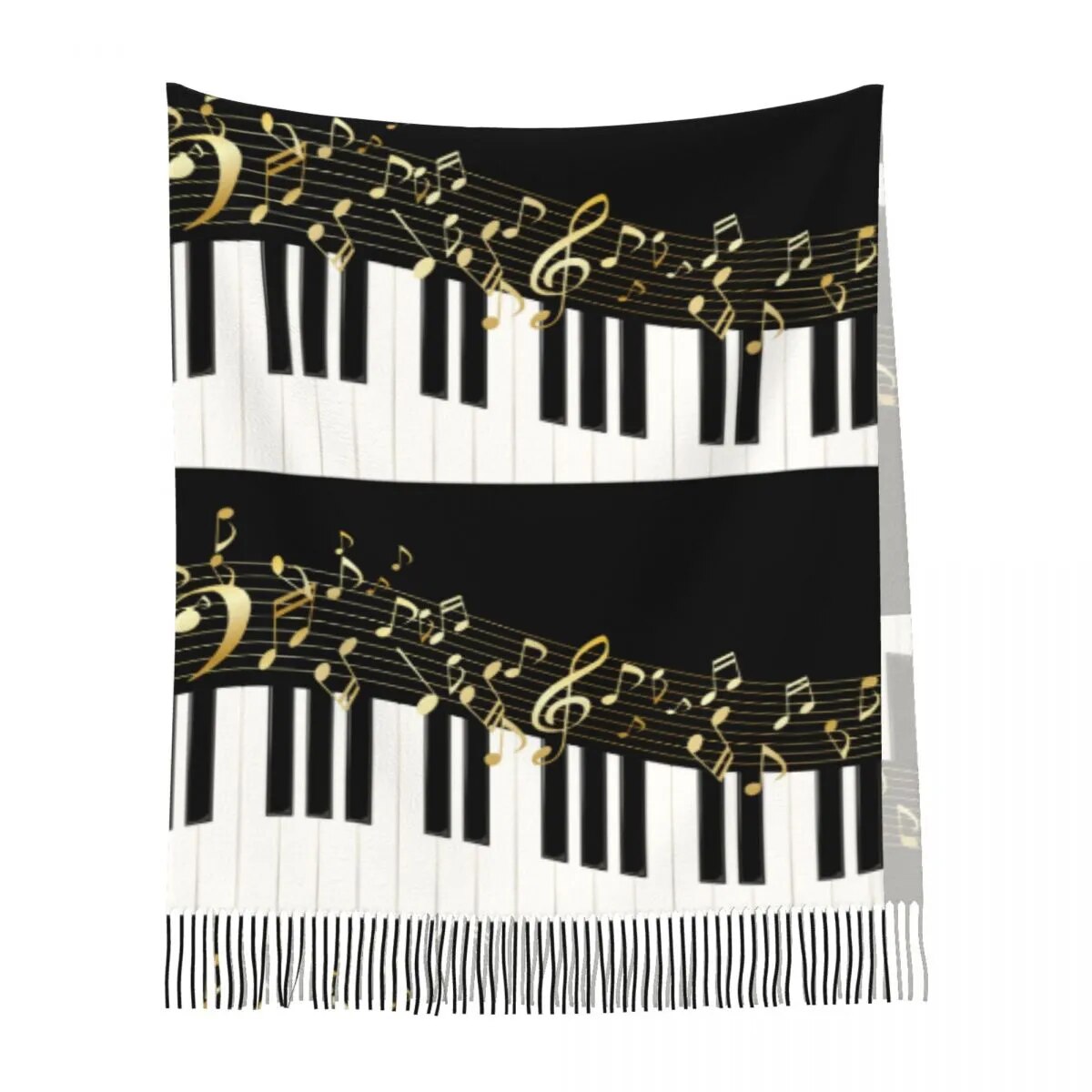Piano Key Music Note Shawl