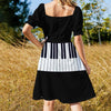 Elegant Piano Key Dress